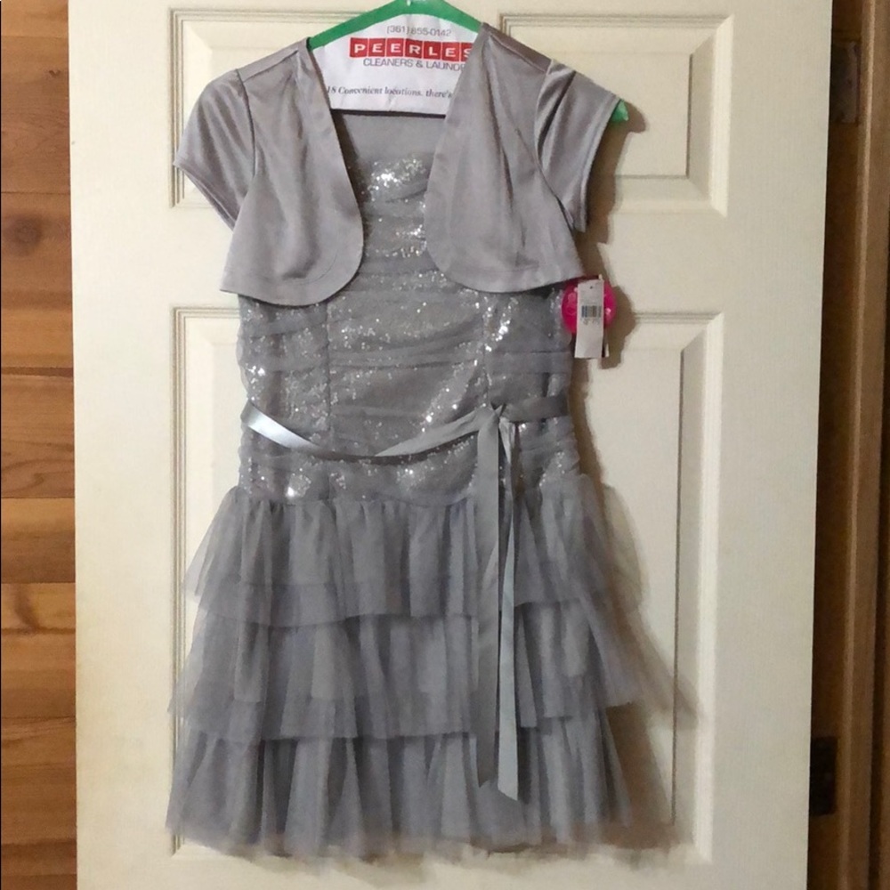 Girls silver dress